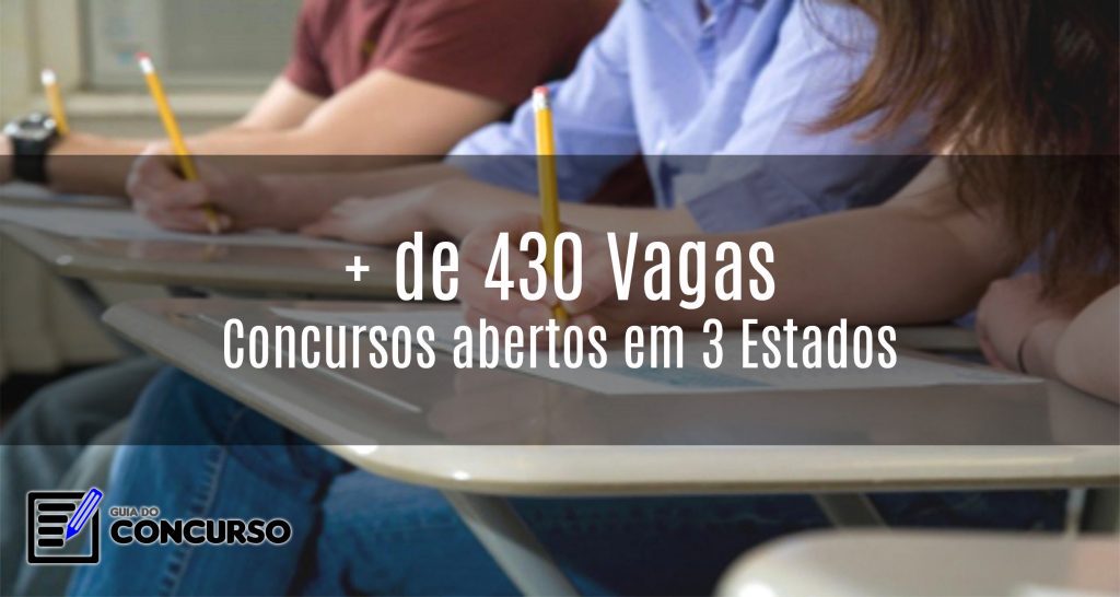 Concursos públicos no Rio de Janeiro, Espírito Santo e Pernambuco ofertam mais de 430 Vagas